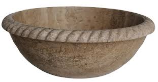 travertine sinks, bathroom vessel sinks