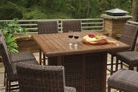 Paradise Trail Outdoor Dining Table And 8 Chairs In 2020 Outdoor Bar Table Outdoor Kitchen Fire Pit Table Set