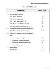 Precios y opiniones de los clientes sobre sus platos. Isi Kandungan Kandungan Muka Surat Docx Bbpp1103 Principles Of Management Isi Kandungan Kandungan 1 0 2 0 Kfc Holding Berhad 1 1 Latar Belakang 2 1 2 Course Hero