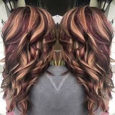 Mix the brown highlights on top and burgundy and rose strands on the bottom. Red Blonde Black Bayalage Hair Color Flamboyage Hair Styles New Hair