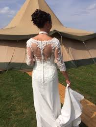 Mori Lee 5306 Satijnen Trouwjurk Met Kanten Tekening 3 Kwartmouw In De Kleur Ivoor Yes I Did