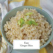 Ginger Rice Is An Easy And Delicious Jasmine Rice Recipe That S Full Of Flavor Great As A Standalone Jasmine Rice Recipes Ginger Recipes Seasoned Rice Recipes
