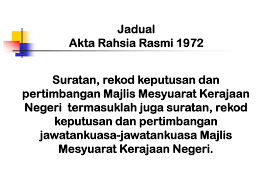 Seksyen 2 akta rahsia rasmi 1972. Pengurusan Rahsia Rasmi Dari Perspektif Akta Rahsia Rasmi Ppt Download