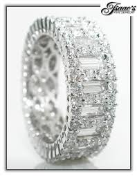 3 Ct Baguette Round Diamond Eternity Wedding Band 18k W Diamond Wedding Bands Diamond Eternity Wedding Band Diamond