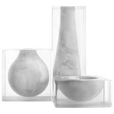 Sospesa Vases Contemporary Hand Carved Carrara Marble Vessels Marble Vase Vase Vases Decor