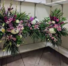 White Family Package Two Standing And One Casket Spray Funeral Flowers Funeral Flower Arrangements Casket Sprays