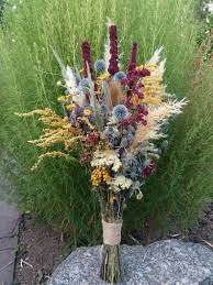 Dried Flower Arrangement Pampas Grass Amaranth And Thistle Etsy Dried Flower Arrangements Dried Flowers Flower Arrangements