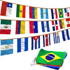 A flag for a generic former spanish colony in the americas, influenced by the flag of gran colombia and its successor states. Amazon Com Anley Latin America 20 Countries String Flags Assorted Latino Flag Banners For International Events Conference Party Decoration Sports Bars 30 Ft 20 Flags Garden Outdoor