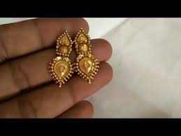 4 Grams Gold Earrings Model From Grt Jewellers Youtube Gold Earrings Models Gold Earrings Designs Gold Bridal Earrings