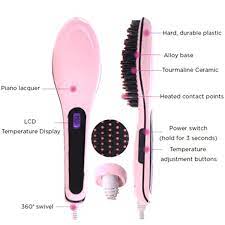 Ceramic Straightening And De Tangling Hair Brush Fandaly Ceramic Hair Hair Brush Straightener Straightening Brush