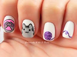 Pusheen Cat Nail Art Kids Nail Designs Cat Nails Cat Nail Art