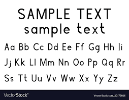 Available in uppercase or lowercase alphabet letter sets of 40, . Alphabet Font Upper And Lower Case Royalty Free Vector Image