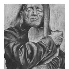 Wood Carved Feelin Willie Lucky, Willie Nelson, Carved Willie Sign