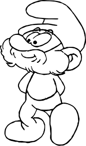 Awesome Papa Smurf Mod Smurf Coloring Page Coloring Pages Smurfs Drawing Cute Easy Drawings