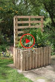 Garten Diy Upcycled Paletten Pflanzer Patio Sichtschutz Diy Garden Seating Diy Garden Garden Privacy Screen