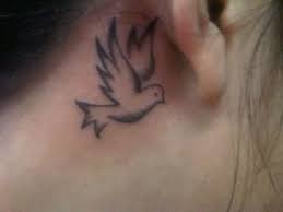 Dove Holy Spirit Behind Ear Tattoo Tattoos Spirit Tattoo Behind Ear Tattoo