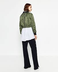 New In Woman Cropped Bomber Jacket Jackets Bomber Jacket