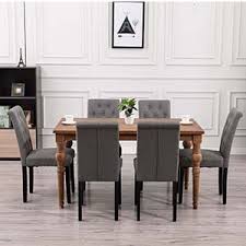 Disponemos de un gran variedad en pufs cama, diferentes modelos y colores. Amazon Com Juego De 4 Sillas De Comedor Tapizadas De Tela Y Con Detalles De Botones Incrustados Furniture Decor