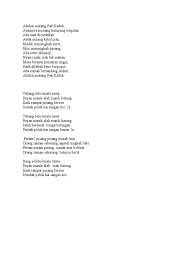 Seloka ini juga hanya mengandungi satu rangkap sahaja. Gurindam Dan Seloka