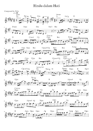 Chord dan lirik andmesh hanya rindu intro : Rindu Dalam Hati Arsy Widianto Brisia Jodie Sheet Music For Piano Solo Musescore Com