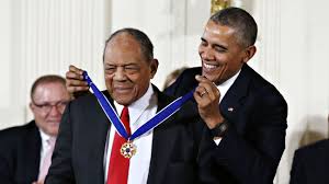 Barack obama has awarded his last presidential medals of freedom to a host of america's most famous faces but it's his moving tribute to ellen degeneres that has got people talking. President Barack Obama Recognizes Yogi Berra Willie Mays With Presidential Medal Of Freedom
