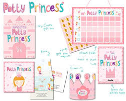 princess potty training gift set with book potty chart star magnets and reward crown for toddler girls comes in castle gift box