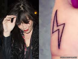Lightning tattoo designs come in so many unique and interesting styles, you should definitely take a look at what is out there. Daisy Lowe Lightning Bolt Palm Tattoo Steal Her Style