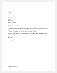 10 Excuse Letters For Being Absent In School For Various Reasons Word Excel Templates Absent From School Letter To Teacher Lettering