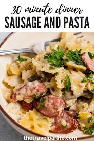 Creamy Sausage And Pasta Healthy Sausage Recipes Skillet Dinner Recipes Sausage Recipes For Dinner