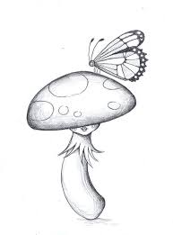 Toadstool Butterfly Pencil Mushroom Drawing Butterfly Drawing Art Drawings Simple Another late night mushroom sketch scanner took out a lot of the shading but it still looks fairly nice. toadstool butterfly pencil mushroom