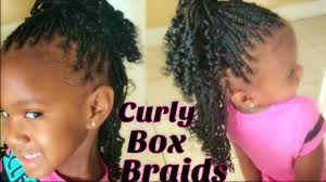 Fun braid styles for girls. How To Box Braids For Kids With Curls Youtube
