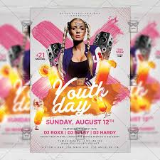 All microsoft templates > religious & organizations > youth ministry > flyers International Youth Day Club A5 Template Exclsiveflyer Free And Premium Psd Templates