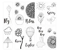 School's out for summer, so keep kids of all ages busy with summer coloring sheets. Spring Printable Coloring Page Bookmarks Kleinworth Co