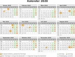 Feiertage niedersachsen 2020, 2021, 2022 + brückentage und lange wochenenden in ni. Kalender 2020 Zum Ausdrucken Kostenlos