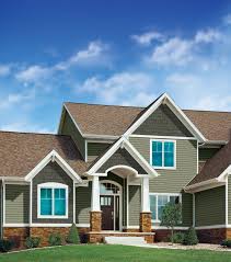 Still holding a great warranty. Textures Meet Color Green Inspired Siding And Shingles Exterior House Colors House Paint Exterior Green House Exterior