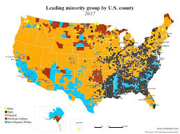 Leading Minority Group By U S County 1990 2017 Vivid Maps Hispanic American Data Visualization Minority