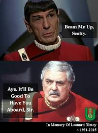 Trope as used in popular culture. Spock Beam Me Up Scotty Star Trek Quotes Star Trek Characters Star Trek Enterprise