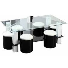 Découvrez notre grand choix de tables basses design, dans différents styles, formes et dimensions. Bodega Table Basse 6 Poufs Contemporain Mdf Noir Et Blanc L 130 X P 70 Cm Noir 106975