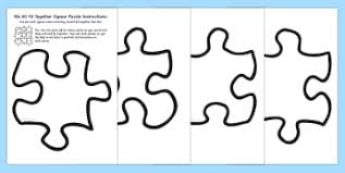 Large puzzle piece template printable. Class Puzzle Poster Teacher Made