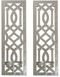 This brand new metal & glass wall sconce is exclusively brought to you by artmaison canada. Amazon Com Hosley Set Of 2 Iron Wall Pillar Candle Sconce 16 5 Inch High Mid Century Modern Silver Ideal Gift Wedding Special Occasions Home Office Spa Aromatherapy Gardens O4 Home Kitchen
