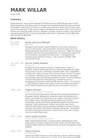 Cv Template Quality Manager Resume Examples Manager Resume Resume