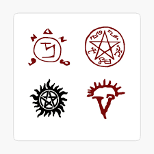 SUPERNATURAL Sigils, Tattoo, Devils Trap, Protection Symbols, Dean  Winchester