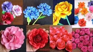 Five petals and branched leaf veins. 10 Different Types Of Paper Rose Flowers How To Make Paper Roses Paper Craft Youtube