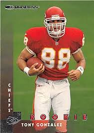 Maybe you would like to learn more about one of these? Tony Gonzalez Football Card Kansas City Chiefs 1997 Donruss 211 Rookie At Amazon S Sports Collectibles Store