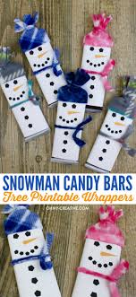 This is how you make them. Snowman Free Printable Candy Bar Wrapper Template Oh My Creative
