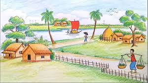How to draw a scenery with two floor house step by step. How To Draw A Scenery Of Beautiful Nature Landscape Step By Step Youtube