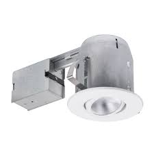 Globe Electric 5 In White Led Swivel Recessed Lighting Kit Led Bulb Included 90746 Walmart Com Walmart Com