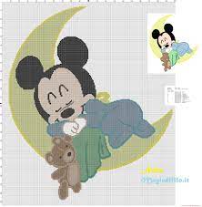 Buy 2 get 1 free 1. Baby Mickey Mouse Sleeping On The Moon 2 Free Cross Stitch Patterns Simple Unique Alphabets Baby Cross Stitch Baby Cross Stitch Cross Stitch Patterns
