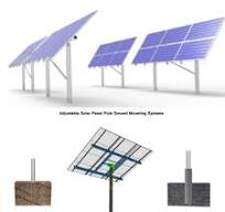 Solar Panel Pole Ground Mounting Systems, Angle Adjustable