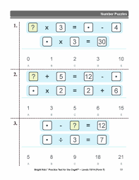 Practice Test For The Cogat Levels 13 14 Form 7 Bright